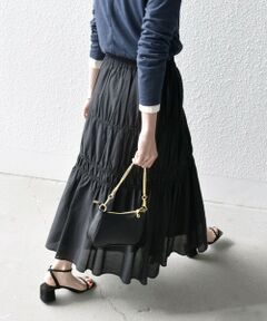 SHIPS / シップス ロング・マキシ丈スカート | SHIPS any:〈洗濯機可能〉コード ヘム フレア ティアード スカート