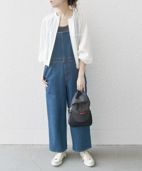 SHIPS for women / シップスウィメン ブルゾン | 《予約》*SHIPS any: リネン ミックス シアー ジップ ブルゾン 24SS | 詳細3