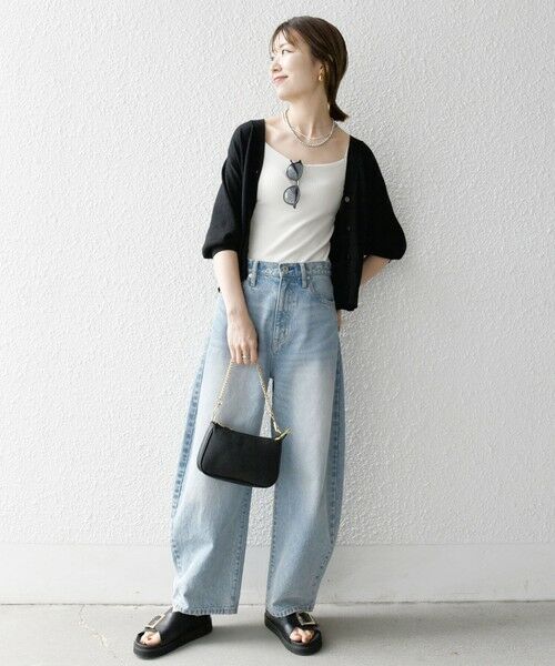 SHIPS / シップス カーディガン・ボレロ | SHIPS any:〈手洗い可能〉リネン ミックス Vネック ショート シアー カーディガン | 詳細16