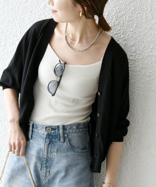 SHIPS / シップス カーディガン・ボレロ | SHIPS any:〈手洗い可能〉リネン ミックス Vネック ショート シアー カーディガン | 詳細23