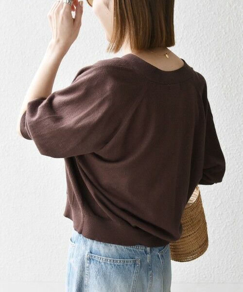 SHIPS / シップス カーディガン・ボレロ | SHIPS any:〈手洗い可能〉リネン ミックス Vネック ショート シアー カーディガン | 詳細14