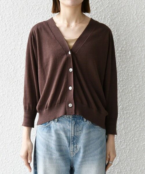 SHIPS / シップス カーディガン・ボレロ | SHIPS any:〈手洗い可能〉リネン ミックス Vネック ショート シアー カーディガン | 詳細22
