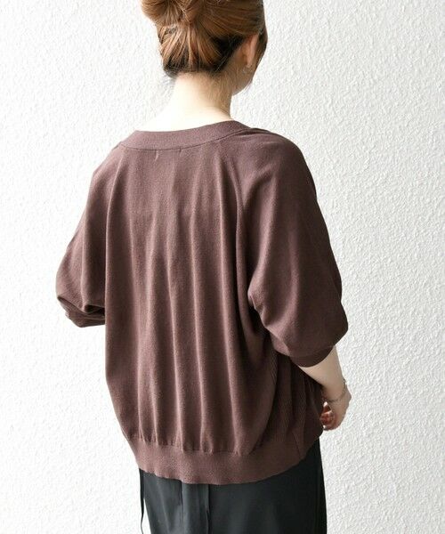 SHIPS / シップス カーディガン・ボレロ | SHIPS any:〈手洗い可能〉リネン ミックス Vネック ショート シアー カーディガン | 詳細7