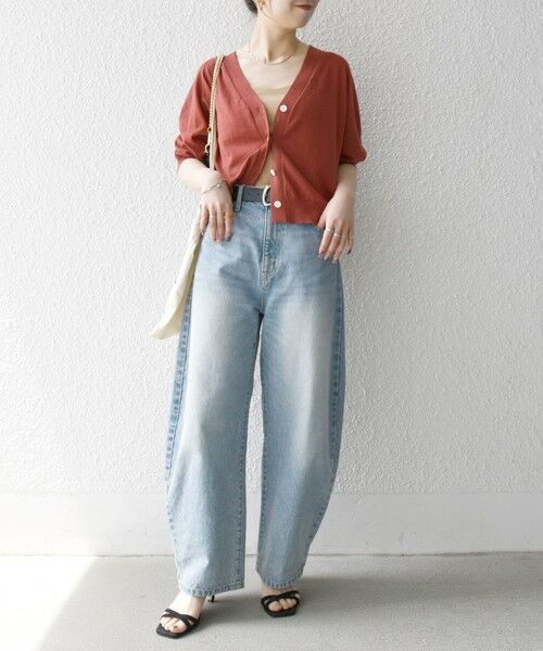 SHIPS / シップス カーディガン・ボレロ | SHIPS any:〈手洗い可能〉リネン ミックス Vネック ショート シアー カーディガン | 詳細27