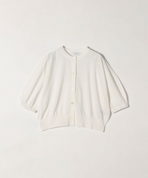 SHIPS for women / シップスウィメン カーディガン・ボレロ | SHIPS any:〈手洗い可能〉リネン ミックス ワイド パフ クルーネック シアー カーディガン | 詳細13