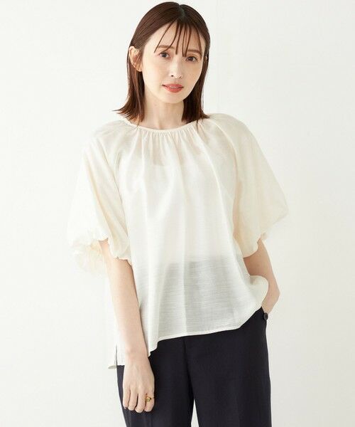 SHIPS / シップス シャツ・ブラウス | 《新色予約》SHIPS Colors:〈手洗い可能〉スラブ ボリュームスリーブ ブラウス◆ | 詳細14