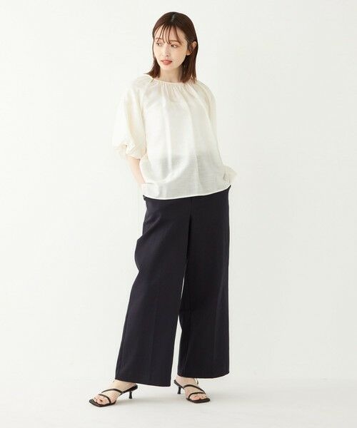 SHIPS / シップス シャツ・ブラウス | 《新色予約》SHIPS Colors:〈手洗い可能〉スラブ ボリュームスリーブ ブラウス◆ | 詳細15