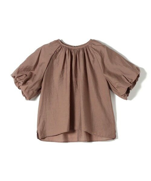 SHIPS / シップス シャツ・ブラウス | 《新色予約》SHIPS Colors:〈手洗い可能〉スラブ ボリュームスリーブ ブラウス◆（ブラウン）