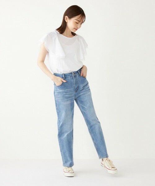 SHIPS for women / シップスウィメン カットソー | SHIPS Colors:チュール コンビ ラッフルスリーブ トップス◇ | 詳細13