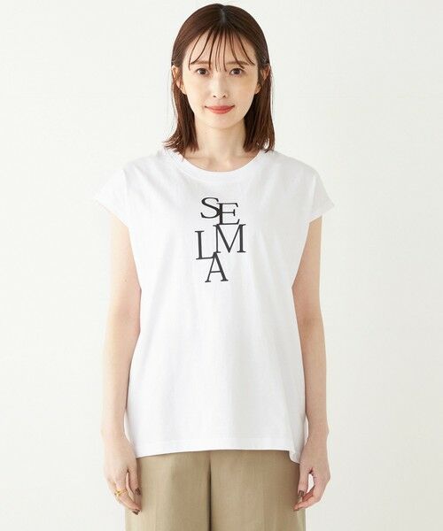 SHIPS for women / シップスウィメン Tシャツ | SHIPS Colors:フレンチスリーブ ロゴ TEE | 詳細3