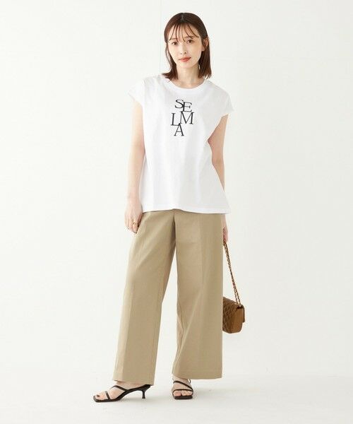 SHIPS for women / シップスウィメン Tシャツ | SHIPS Colors:フレンチスリーブ ロゴ TEE | 詳細7