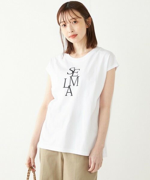 SHIPS for women / シップスウィメン Tシャツ | SHIPS Colors:フレンチスリーブ ロゴ TEE | 詳細12