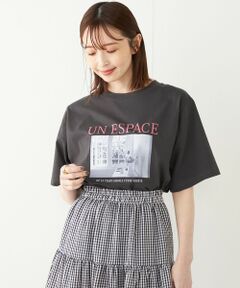 SHIPS Colors:フラワーベース フォト TEE