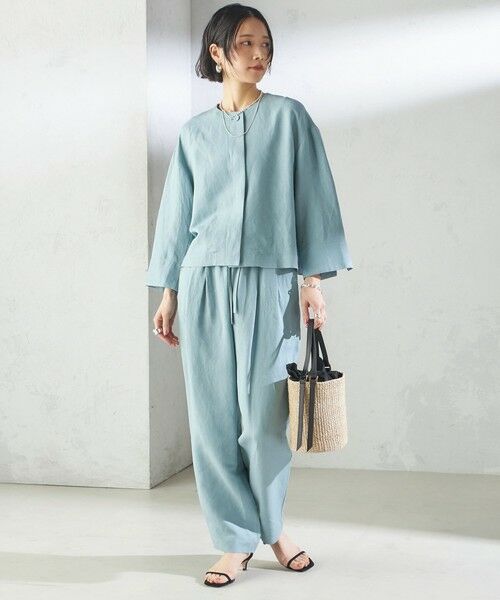 SHIPS / シップス その他パンツ | SHIPS Primary Navy Label:麻 レーヨン イージー パンツ | 詳細28