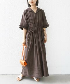 SHIPS / シップス ロング・マキシ丈ワンピース | *〈洗濯機可能〉 ドルマン フリンジ ドロスト ワンピース ◇