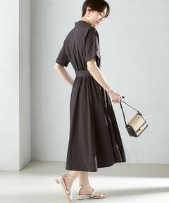 SHIPS / シップス ロング・マキシ丈ワンピース | 〈UVカット / 撥水加工 / 手洗い可能〉カシュクール デザイン シャツ ワンピース