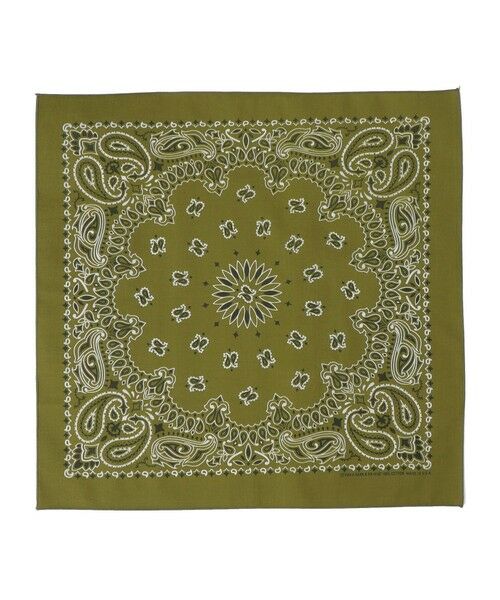 SHIPS / シップス バンダナ・スカーフ | USA PAISLEY BANDANNAS:ペイズリー バンダナ（オリーブ）