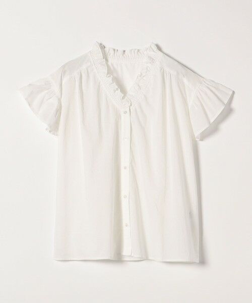 SHIPS / シップス シャツ・ブラウス | quaranciel:〈手洗い可能〉コットン フリルネック フレアスリーブ ブラウス | 詳細19