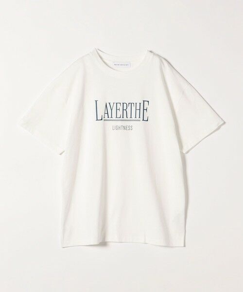 SHIPS for women / シップスウィメン Tシャツ | quaranciel:〈洗濯機可能〉クルーネック コットン ロゴ プリント TEE | 詳細22