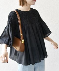 SHIPS / シップス シャツ・ブラウス | SHIPS any:〈洗濯機可能〉ハンドスモッキング コットン フレア ブラウス