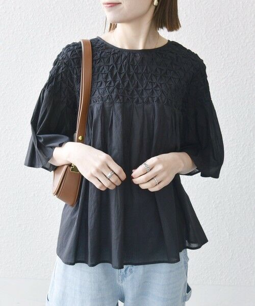 SHIPS / シップス シャツ・ブラウス | SHIPS any:〈洗濯機可能〉ハンドスモッキング コットン フレア ブラウス | 詳細18