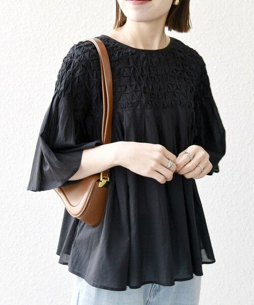 SHIPS / シップス シャツ・ブラウス | SHIPS any:〈洗濯機可能〉ハンドスモッキング コットン フレア ブラウス | 詳細11