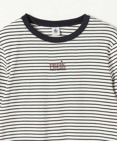 SHIPS for women / シップスウィメン Tシャツ | 【SHIPS any別注】PETIT BATEAU:〈洗濯機可能〉PARIS プリント ボーダー ロン TEE | 詳細2