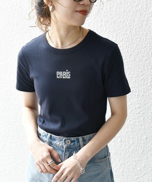SHIPS for women / シップスウィメン Tシャツ | 【SHIPS any別注】PETIT BATEAU:〈洗濯機可能〉PARIS プリント コンパクト TEE | 詳細15