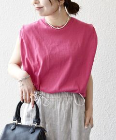 SHIPS / シップス Tシャツ | 《一部追加予約》SHIPS any:〈抗菌防臭/洗濯機可能〉USAコットン ラウンドヘム ノースリーブ TEE