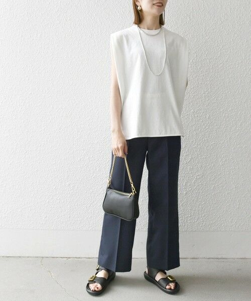 SHIPS / シップス Tシャツ | SHIPS any:〈抗菌防臭/洗濯機可能〉USAコットン ラウンドヘム ノースリーブ TEE | 詳細9