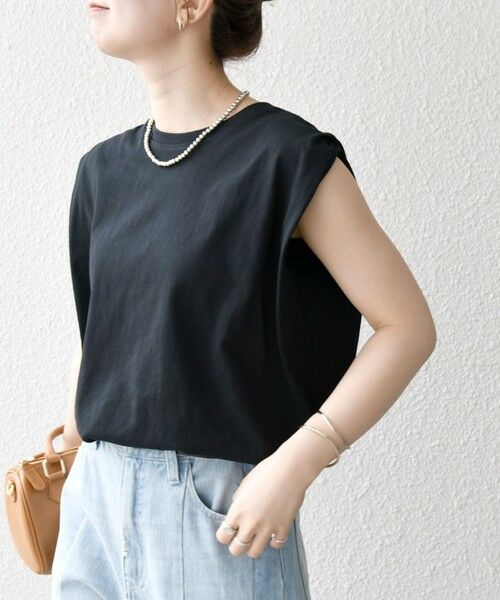 SHIPS / シップス Tシャツ | SHIPS any:〈抗菌防臭/洗濯機可能〉USAコットン ラウンドヘム ノースリーブ TEE | 詳細19