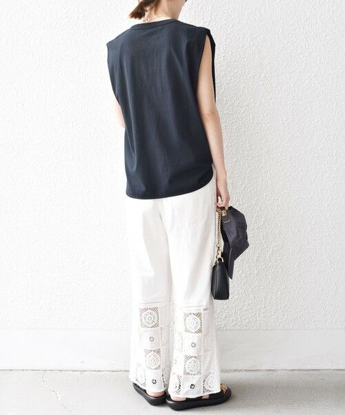 SHIPS / シップス Tシャツ | SHIPS any:〈抗菌防臭/洗濯機可能〉USAコットン ラウンドヘム ノースリーブ TEE | 詳細27