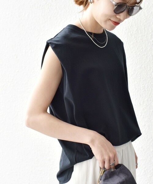 SHIPS / シップス Tシャツ | SHIPS any:〈抗菌防臭/洗濯機可能〉USAコットン ラウンドヘム ノースリーブ TEE | 詳細29