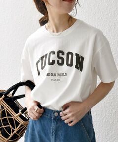 【SHIPS any別注】THE KNiTS:〈洗濯機可能〉ラウンドヘム ロゴ ショート TEE 24SS