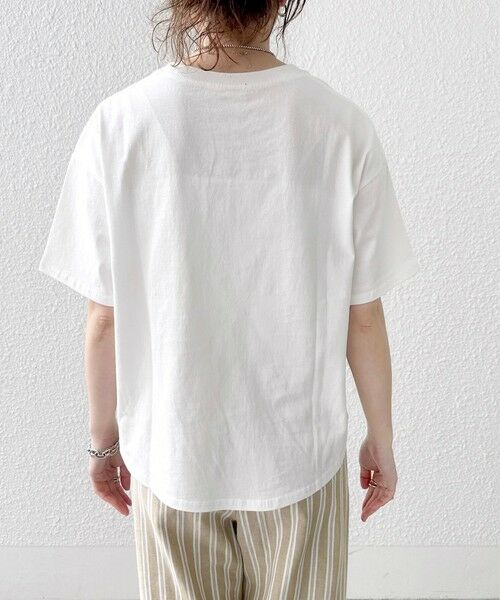 SHIPS for women / シップスウィメン Tシャツ | 【SHIPS any別注】THE KNiTS: ラウンドヘム ロゴ ショート TEE 24SS | 詳細10