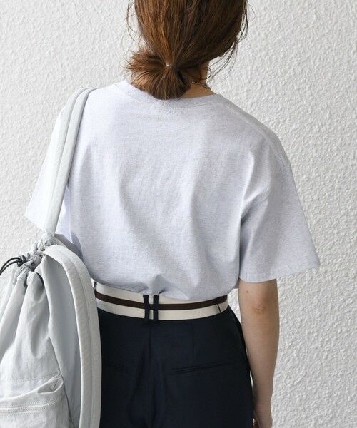 SHIPS for women / シップスウィメン Tシャツ | 《追加予約》【SHIPS any別注】THE KNiTS: ラウンドヘム ロゴ ショート TEE 24SS | 詳細16