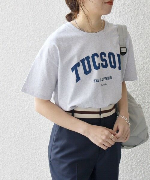 SHIPS for women / シップスウィメン Tシャツ | 【SHIPS any別注】THE KNiTS: ラウンドヘム ロゴ ショート TEE 24SS | 詳細15