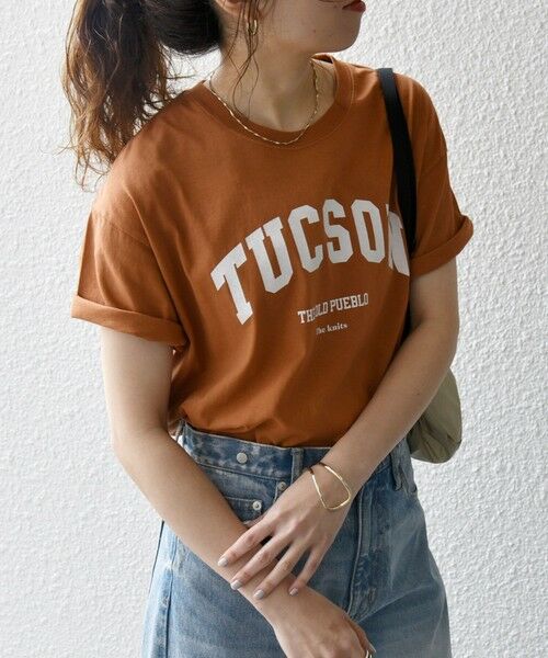 SHIPS for women / シップスウィメン Tシャツ | 《追加予約》【SHIPS any別注】THE KNiTS: ラウンドヘム ロゴ ショート TEE 24SS | 詳細28
