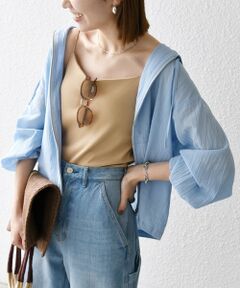 SHIPS / シップス その他アウター | SHIPS any:〈洗濯機可能〉楊柳 シアー ジップアップ フード パーカー