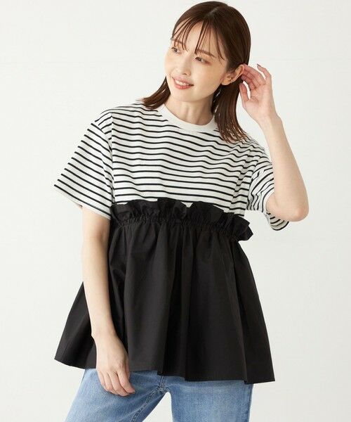 SHIPS for women / シップスウィメン Tシャツ | SHIPS Colors:〈手洗い可能〉フハクドッキング ボーダー TEE◇ | 詳細12