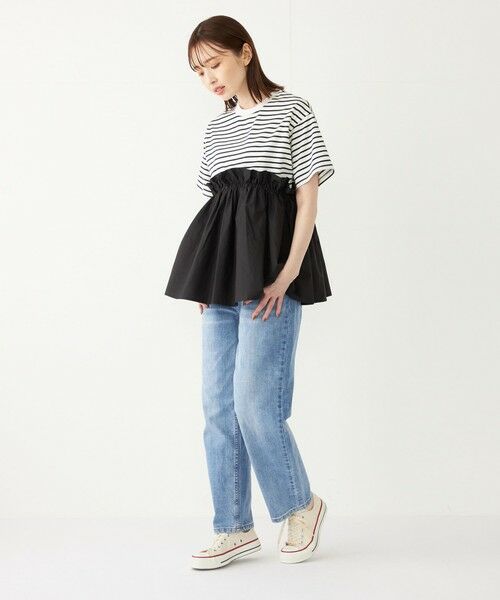 SHIPS for women / シップスウィメン Tシャツ | SHIPS Colors:〈手洗い可能〉フハクドッキング ボーダー TEE◇ | 詳細15