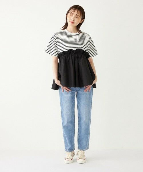 SHIPS for women / シップスウィメン Tシャツ | SHIPS Colors:〈手洗い可能〉フハクドッキング ボーダー TEE◇ | 詳細16