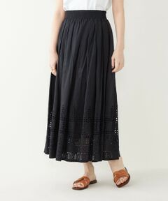 SHIPS / シップス ロング・マキシ丈スカート | SHIPS Colors:〈手洗い可能〉コットン エンブロイダリー スカート