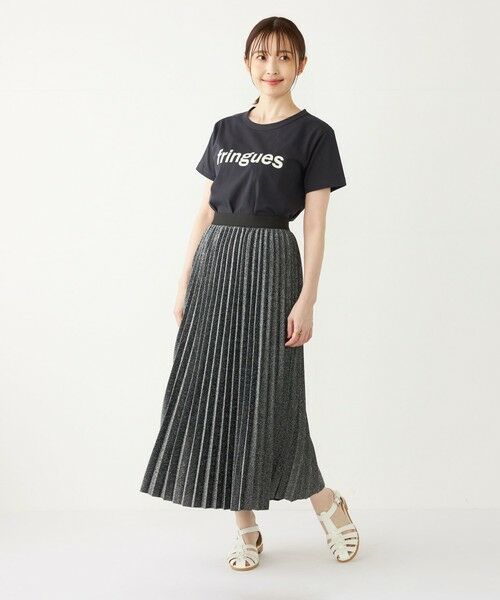 SHIPS for women / シップスウィメン ロング・マキシ丈スカート | SHIPS Colors:〈手洗い可能〉グリッター ラメ プリーツ スカート | 詳細17