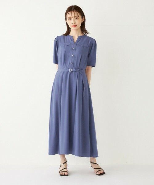 SHIPS for women / シップスウィメン ロング・マキシ丈ワンピース | SHIPS Colors:〈洗濯機可能〉ジョーゼット スキッパー ワンピース | 詳細23