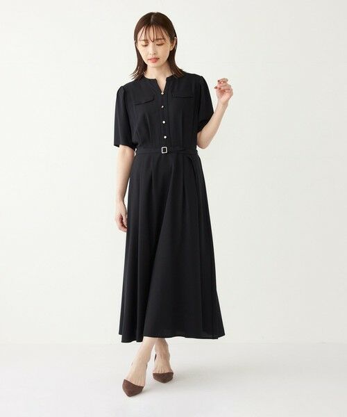 SHIPS for women / シップスウィメン ロング・マキシ丈ワンピース | SHIPS Colors:〈洗濯機可能〉ジョーゼット スキッパー ワンピース | 詳細30