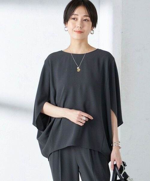 SHIPS / シップス シャツ・ブラウス | 〈接触冷感 / 手洗い可能〉アセテート混 バック サテン ドルマン ブラウス | 詳細19