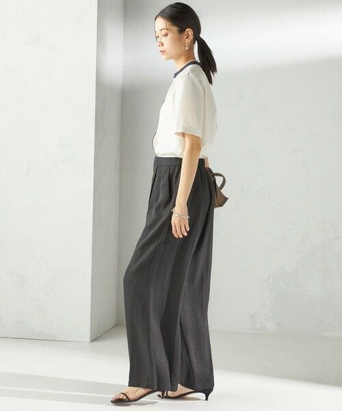 SHIPS / シップス その他パンツ | 〈手洗い可能〉麻混 タック ワイド パンツ | 詳細3