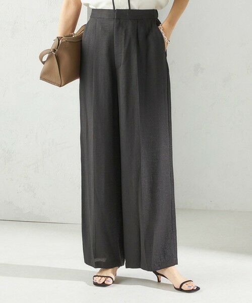 SHIPS / シップス その他パンツ | 〈手洗い可能〉麻混 タック ワイド パンツ | 詳細6