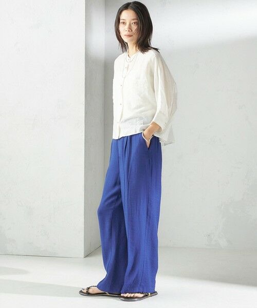 SHIPS / シップス その他パンツ | 〈手洗い可能〉麻混 タック ワイド パンツ | 詳細26